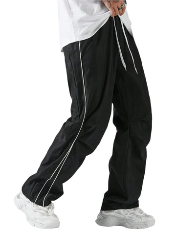 Breathable Loose Straight Drawstring Pants